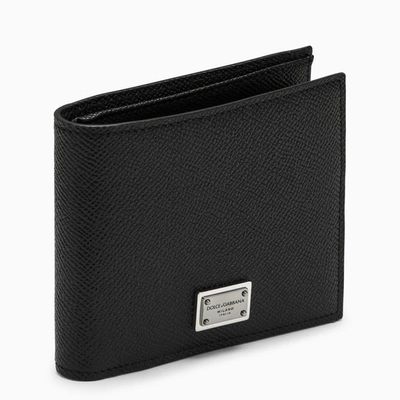 Dolce & Gabbana Black Leather Bi-fold Wallet