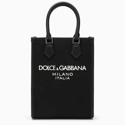 Dolce & Gabbana Small Black Nylon Bag With Logo
