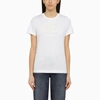 DOLCE & GABBANA DOLCE&GABBANA | WHITE CREW-NECK T-SHIRT WITH LOGO EMBROIDERY IN COTTON