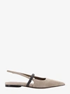 Brunello Cucinelli Slingback Flats In Brown
