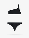 Off-white Off Stamp Lycra One Shoulder Bikini Set In Black