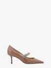 Jimmy Choo Bing 65 Crystal-embellished Pumps In Patent Leather In Pink