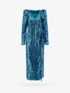 Rotate Birger Christensen Puff-sleeve Sequined Wrap Dress In Blue