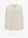 Max Mara Sand Cashmere Sweater In White