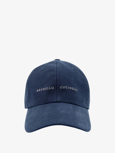 Brunello Cucinelli Hat In Blue