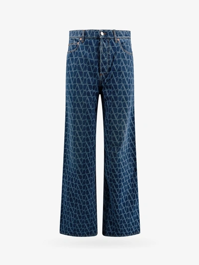 Valentino Monogram Toile Iconographe Jeans In Blue