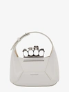 Alexander Mcqueen Jewelled Skull Hobo Bag In White
