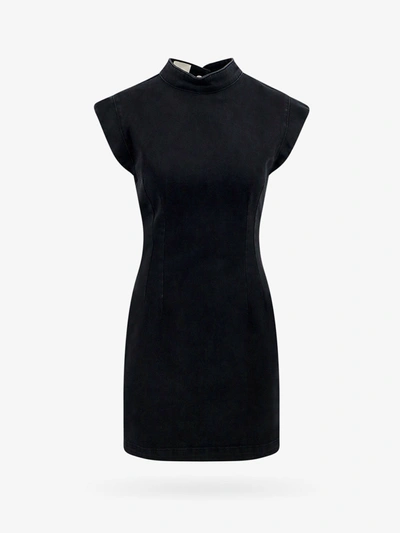 Isabel Marant Nina Stretch Cotton Mini Dress In Black  