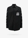 Off-white Logo 23 Cotton Overshirt In Black