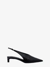 Jil Sander 35 Leather Slingback Pumps In Black