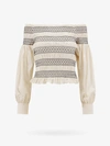 Max Mara Walk Off-shoulders Top In Beige