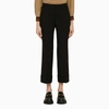 Gucci Black Wool Cropped Trousers In Black