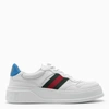 GUCCI GUCCI WHITE LOW trainers WITH WEB TAPE