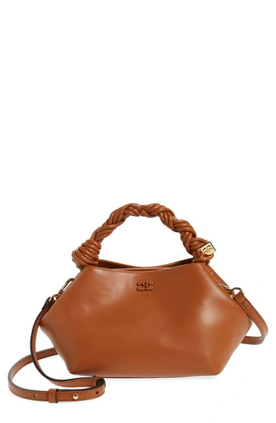 Ganni Bou Crossbody Bag In Caramel Cafe