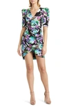 BLACK HALO NEYDA FLORAL SHEATH DRESS