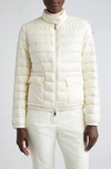 Moncler Lans Packable Short Down Jacket In Silk White