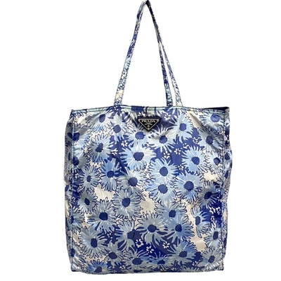 Prada Tessuto Synthetic Tote Bag () In Blue