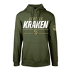 LEVELWEAR LEVELWEAR OLIVE SEATTLE KRAKEN DELTA PODIUM FLEECE PULLOVER HOODIE