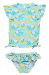 Snapper Rock Lemon Drops Ruffle Two-piece Swimsuit In Multi