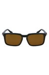 Ferragamo Men's Gancini Evolution Acetate Rectangle Sunglasses In Dark Green
