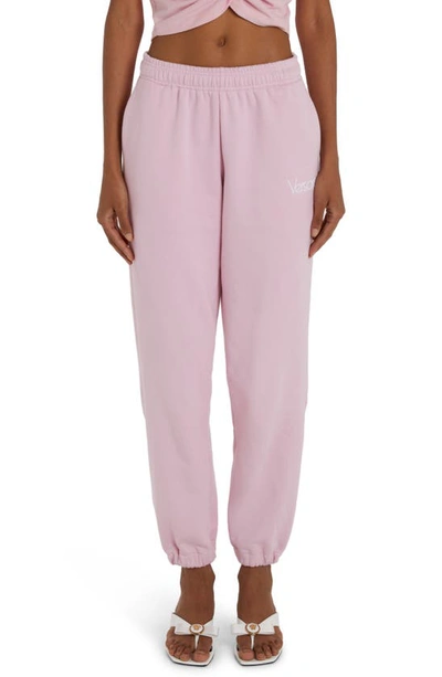 Versace 1978 Re-edition Logo Sweatpants In Pink