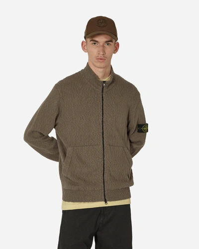 Stone Island Zipped Sweater Dove In Grey