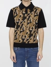 Amiri Black Repeat Polo In Black