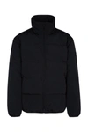 Calvin Klein Quilted High Collar Jacket In Ckblack