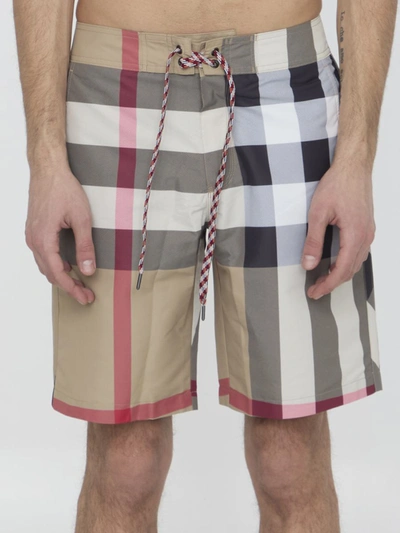 BURBERRY CHECK SWIM SHORTS