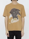 Amiri Men's Short-sleeved Eagle T-shirt In Orange In Orange