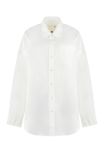 R13 Foldout Layered Cotton Shirt In White