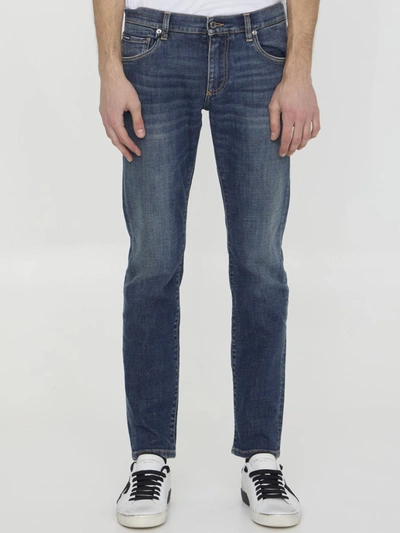 Dolce & Gabbana Slim Jeans In Blue