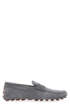 Tod's Gommino Suede Loafers In Grey
