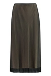 Vince Layered Slip Skirt In Black