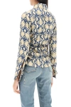 Ganni Fitted Button-front Crinkled Satin Shirt