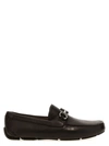 Ferragamo Mens Black Parigi Buckled Leather Driver Shoes