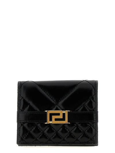 Versace Greca Goddess Wallets, Card Holders Black