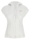 FERRAGAMO HOODED VEST GILET WHITE