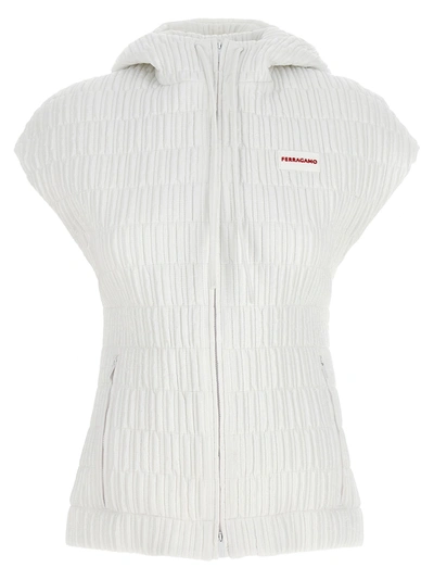 Ferragamo Hooded Vest In White