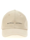 BRUNELLO CUCINELLI LOGO EMBROIDERY CAP HATS BEIGE