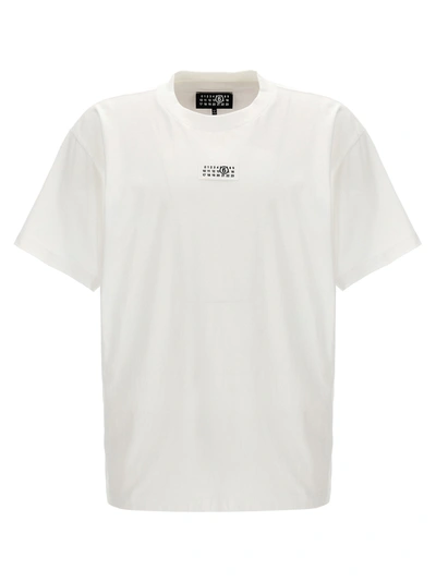 Mm6 Maison Margiela T-shirt With Numeric Logo Label In White