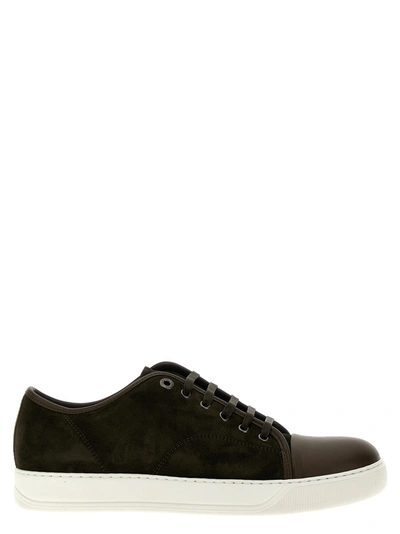 Lanvin Dbb1 Suede Trainers In Green