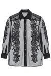 DOLCE & GABBANA ORGANZA SHIRT WITH LACE INSERTS