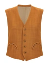 BLAZÉ MILANO SANTANA PEANUT FERAL GILET BROWN