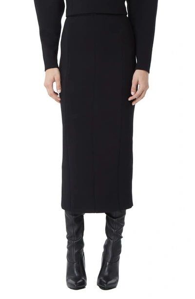 Gauge81 Ovida Knitted Midi Pencil Skirt In Black