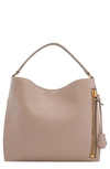 Tom Ford Alix Small Calfskin Hobo Bag In Silk Taupe