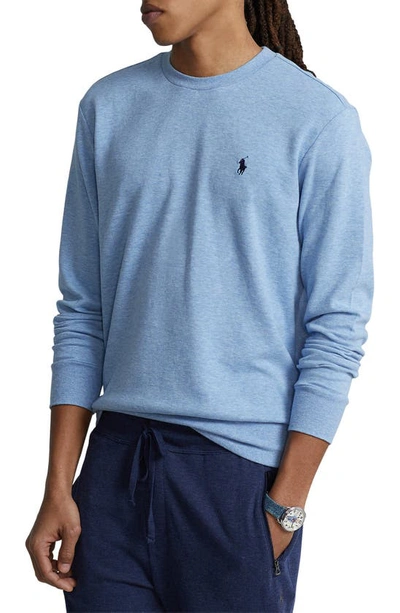 Polo Ralph Lauren Double-knit Sweatshirt In Light Blue