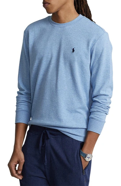 Polo Ralph Lauren Double-knit Sweatshirt In Lattice Blue Heather