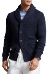 POLO RALPH LAUREN MARLED SHAWL COLLAR CARDIGAN