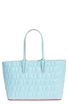 CHRISTIAN LOUBOUTIN SMALL CABAT EMBOSSED LEATHER TOTE